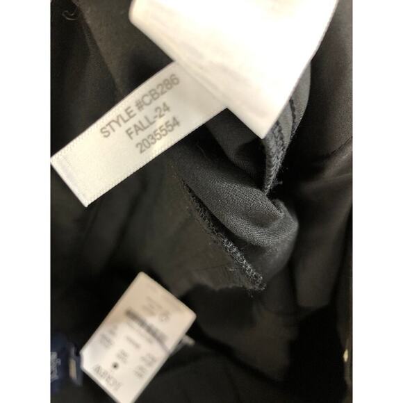 J. Crew Factory Trouser Pants Slim Fit Tapered Leg Full Length Black NWT Size 8 - Picture 8 of 10